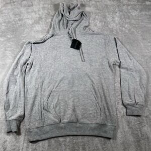 E MARIE Journey Hoodie Womens Size Medium Heather Gray Pullover Travel NEW